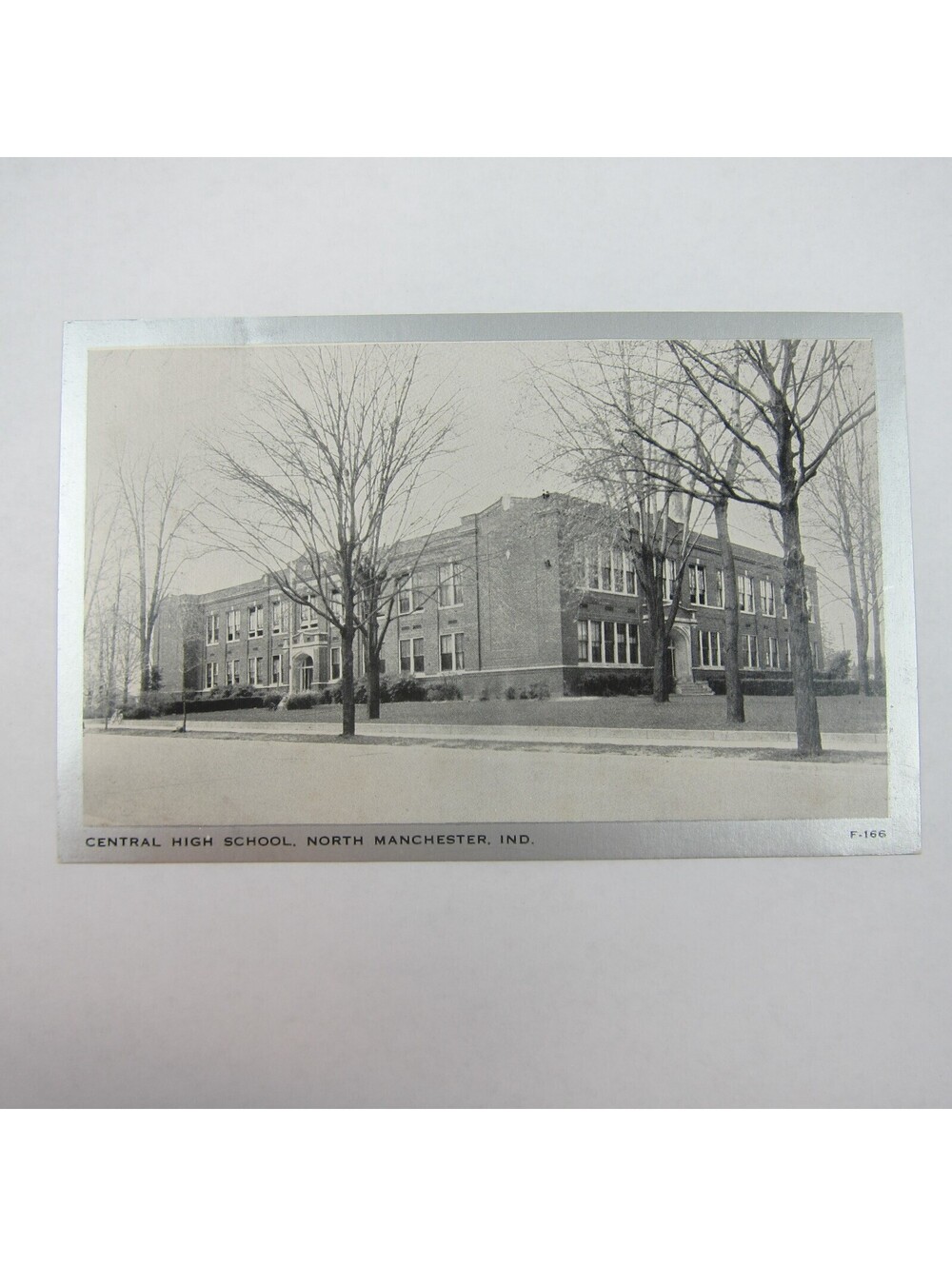Postcard North Manchester Indiana Central High School Photo Vintage Litho Print